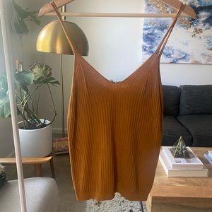 Anthropologie Mustard Knit Tank size XS